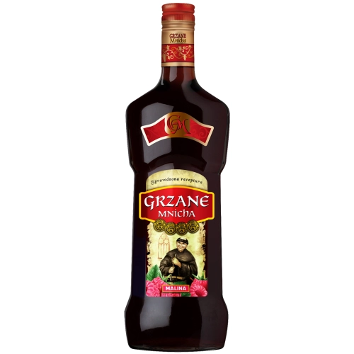 Wino Grzane Mnicha Malinowe 1L